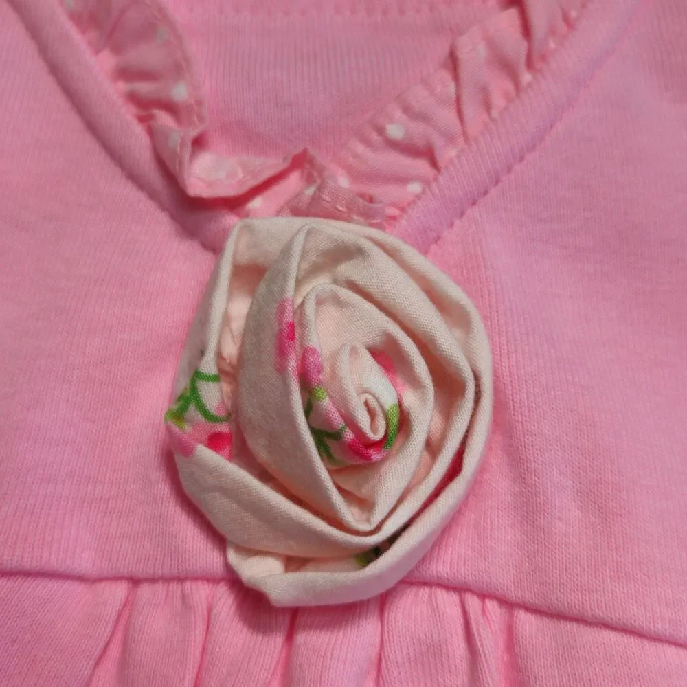 Vintage Gymboree Top Girls Size Pink 100% Cotton Tunic Ruffles Girly Y2K NWT